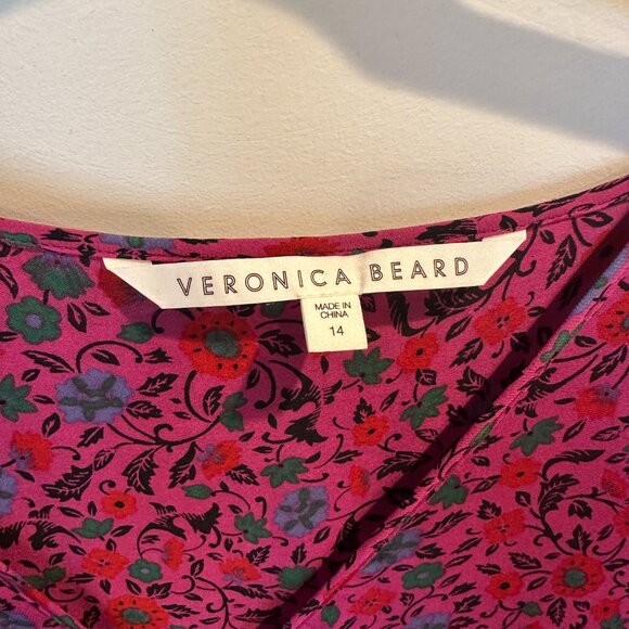 Veronica Beard Ditsy Dress Size 14 - Picture 2 of 3